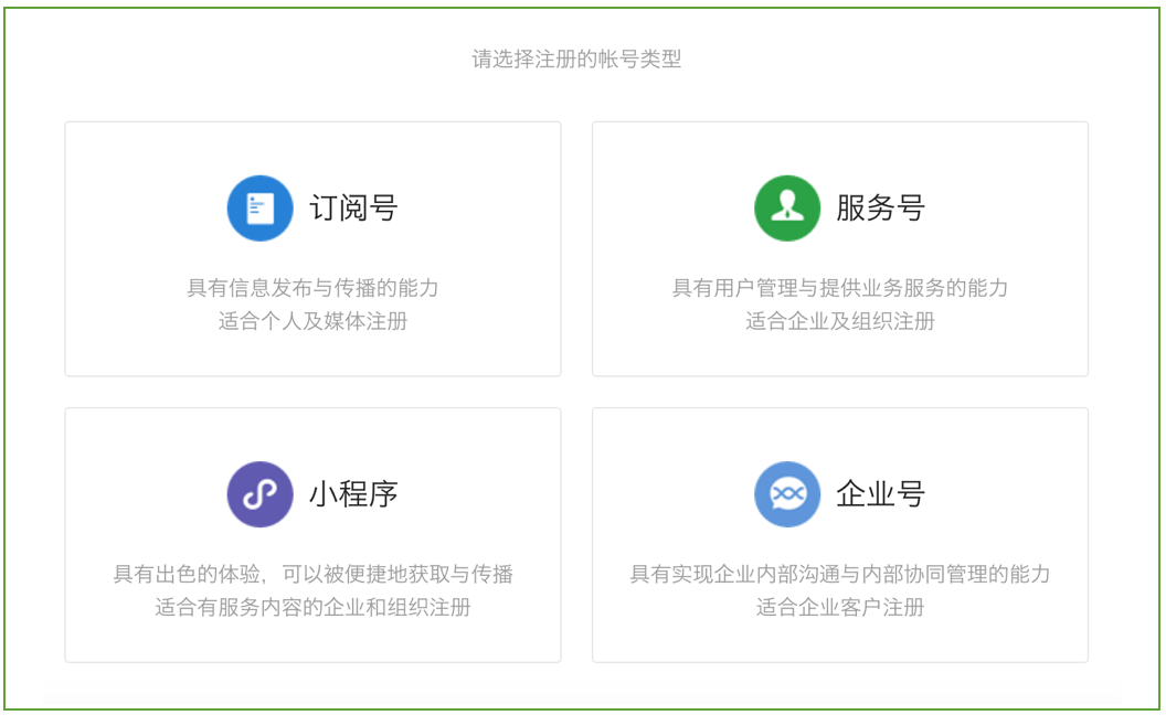 注冊(cè)微信小程序賬號(hào)