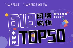 阿拉丁指數發布《2022年618年中大促網絡購物小程序榜單》