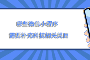 需要補(bǔ)充科技相關(guān)類目的微信小程序